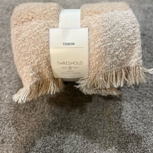 Threshold Beige Throw Blanket